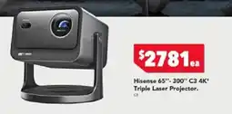 Harvey Norman Hisense 65"- 300" C3 4K" Triple Laser Projector offer
