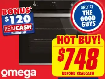 The Good Guys Omega 60cm Electric Oven 90Litre Capacity offer