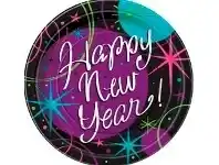 The Party People Shop Plates - Dinner, Stellar New Year 8 pk offer