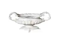 LivingStyles Antique Rose Small Cast Iron Decor Urn - Antique White offer