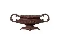 LivingStyles Antique Rose Large Cast Iron Decor Urn - Rust offer