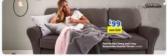 Sunbeam Reversible Heated Throw