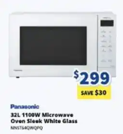 Bi-Rite Panasonic 32L 1100W Microwave Oven Sleek White Glass offer