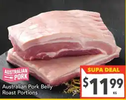 Supa Valu Australian Pork Belly Roast Portions offer