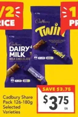 Supa Valu Cadbury Share Pack Selected Varieties offer