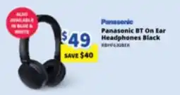 Bi-Rite Panasonic BT On Ear Headphones Black offer