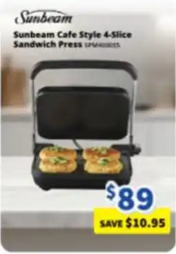 Bi-Rite Sunbeam Cafe Style 4-Slice Sandwich Press offer