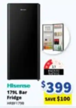 Bi-Rite Hisense 179L Bar Fridge offer