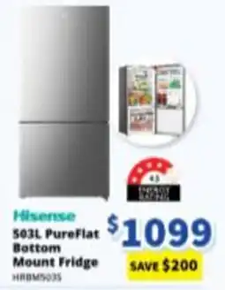 Bi-Rite Hisense 503L PureFlat Bottom Mount Fridge offer
