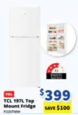 Bi-Rite TCL 197L Top Mount Fridge offer
