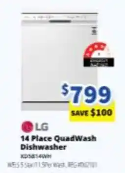 Bi-Rite LG 14 Place QuadWash Dishwasher offer