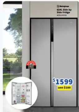 Bi-Rite Westinghouse 624L Side by Side Fridge offer