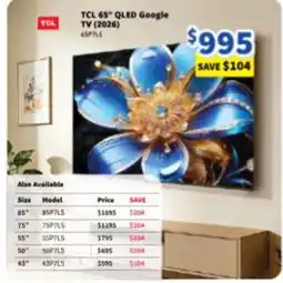 Bi-Rite TCL 65" QLED Google TV (2026) offer