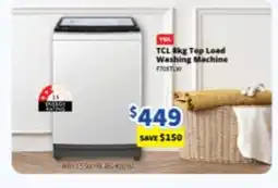 Bi-Rite TCL 8kg Top Load Washing Machine offer