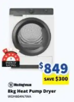 Bi-Rite Westinghouse 8kg Heat Pump Dryer offer