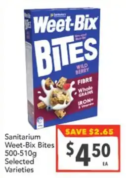 Supa Valu Sanitarium Weet-Bix Bites offer
