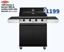 Bi-Rite Beef Master 1200 Series 4 burner BBQ & trolley with side burner offer