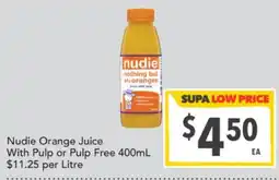 Supa Valu Nudie Orange Juice offer