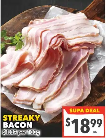 Supa Valu Streaky Bacon offer