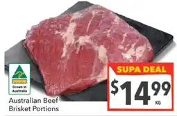 Supa Valu Australian Beef Brisket Portions offer
