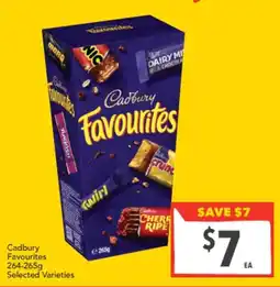 Supa Valu Cadbury Favourites Selected Varieties offer
