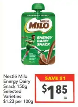 Supa Valu Nestlé Milo Energy Dairy Snack offer