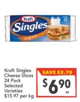 Supa Valu Kraft Singles Cheese Slices offer