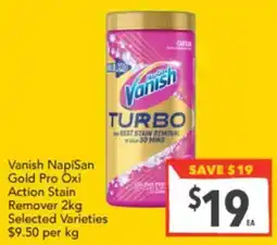Supa Valu Vanish NapiSan Gold Pro Oxi Action Stain Remover offer