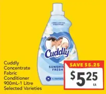 Supa Valu Cuddly Concentrate Fabric Conditioner offer