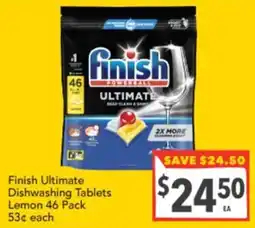Supa Valu Finish Ultimate Dishwashing Tablets offer