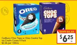 Supa Valu Cadbury Choc Tops or Oreo Cookie Top Ice Cream Cones offer