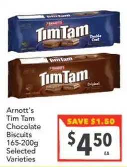 Supa Valu Arnott's Tim Tam Chocolate Biscuits offer