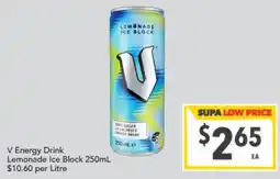 Supa Valu V Energy Drink Lemonade Ice Block offer