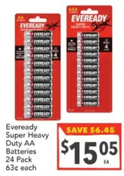 Supa Valu Eveready Super Heavy Duty AA Batteries offer