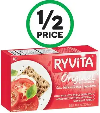 Woolworths Ryvita Crispbread 250g offer