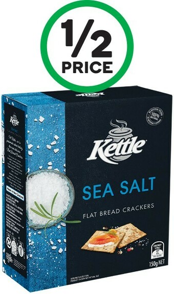 Woolworths Kettle Flat Bread Crackers 150g offer