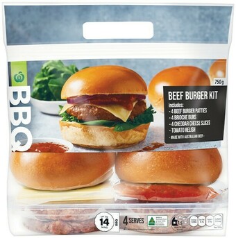 Woolworths Woolworths BBQ Beef Burger Kit 750g offer