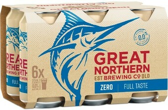 Woolworths Great Northern Zero 6 x 375ml offer