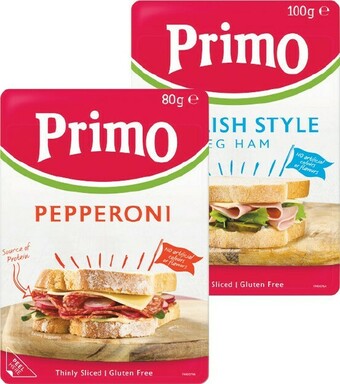 Woolworths Primo Sliced Meats 80-100g offer