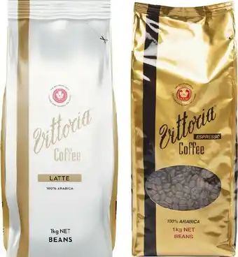 Woolworths Vittoria Espresso or Latte Coffee Beans 1 kg offer