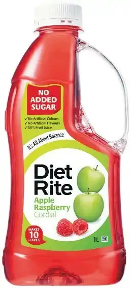 Woolworths Diet Rite Cordial 1 Litre offer