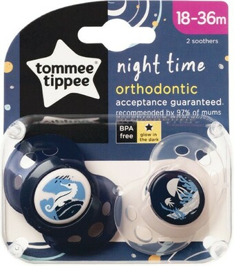 Woolworths Tommee Tippee Night Time Soothers Pk 2 offer
