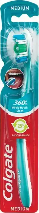 Woolworths Colgate 360 Whole Mouth Clean Manual Toothbrush Pk 1 offer