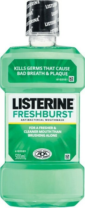 Woolworths Listerine Fresh Burst Mouthwash 500ml offer