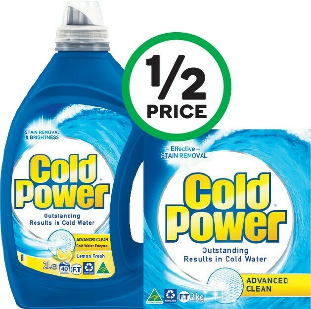 Cold Power Advanced Laundry Liquid 1.82 Litre or Powder 1.82 kg offer