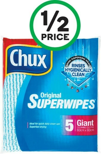 Chux Original Superwipes Giant Pk 5