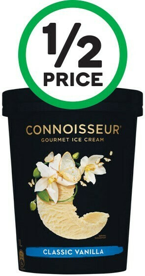 Woolworths Connoisseur Ice Cream 1 Litre – From the Freezer offer