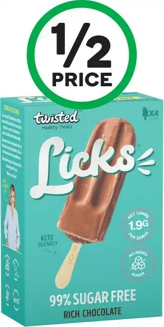 Woolworths Twisted Licks Sticks 320ml Pk 4 offer