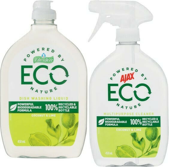 Ajax Eco Multipurpose or Bathroom Cleaner or Palmolive Eco Dishwashing