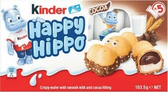 Coles Kinder Happy Hippo Multipack Biscuits 5 Pack 105g offer